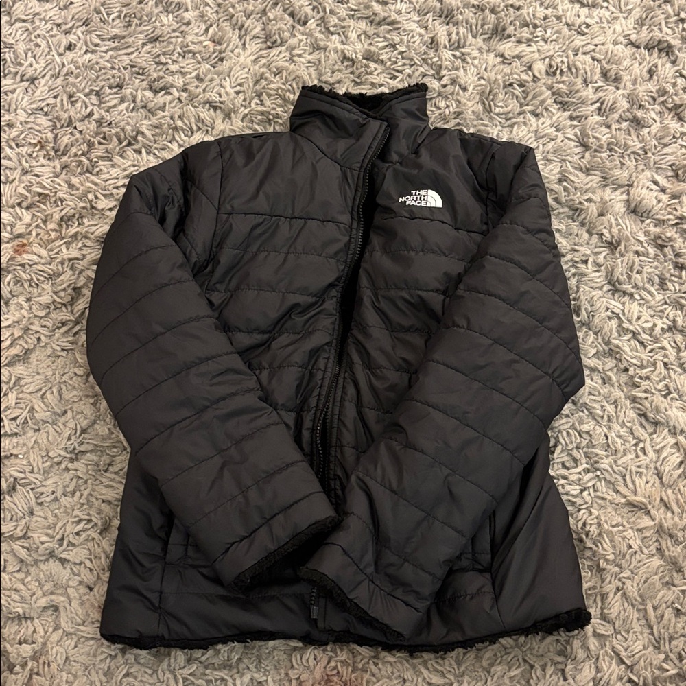 The North Face Quilted Black Jacket Reversible